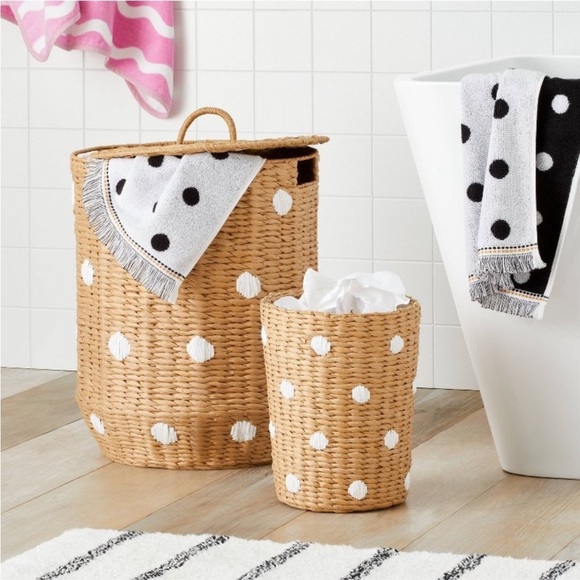 Woven Paper Dot Wastebasket from Pillowfort™ - Picture 2 of 4